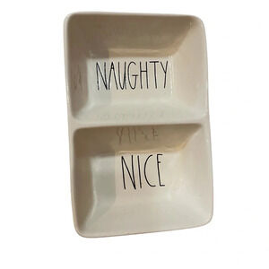 Rae Dunn Naughty and Nice Serving Dish